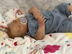 Reborn baby doll Leilani Yawning. Sculpt by BB. New