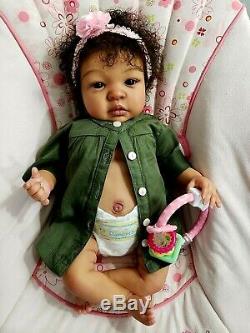 Reborn baby doll, Shyann by Aleina Peterson, AA, Ethnic, Biracial, CUSTOM ORDER