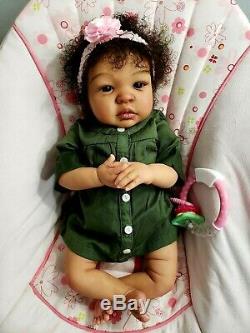 Reborn baby doll, Shyann by Aleina Peterson, AA, Ethnic, Biracial, CUSTOM ORDER