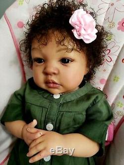 Reborn baby doll, Shyann by Aleina Peterson, AA, Ethnic, Biracial, CUSTOM ORDER