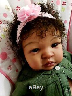 Reborn baby doll, Shyann by Aleina Peterson, AA, Ethnic, Biracial, CUSTOM ORDER