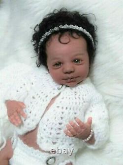 Reborn baby doll Stephany AA, multiracial, belly plate and COA Ready to go home