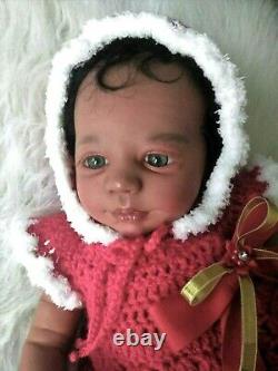 Reborn baby doll Stephany AA, multiracial, belly plate and COA Ready to go home