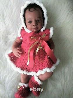 Reborn baby doll Stephany AA, multiracial, belly plate and COA Ready to go home
