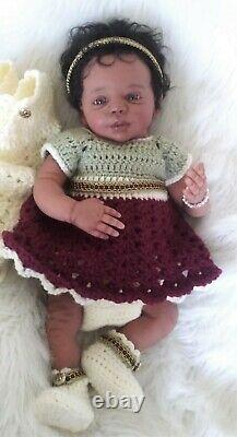 Reborn baby doll Stephany AA, multiracial, belly plate and COA Ready to go home