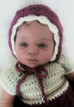 Reborn baby doll Stephany AA, multiracial, belly plate and COA Ready to go home