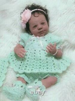 Reborn baby doll Stephany AA, multiracial, belly plate and COA Ready to go home