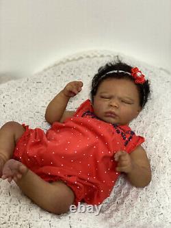 Reborn baby doll biracial summer rain asleep