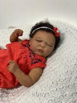 Reborn baby doll biracial summer rain asleep