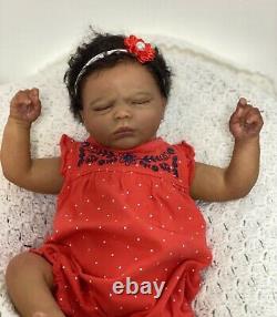 Reborn baby doll biracial summer rain asleep