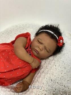 Reborn baby doll biracial summer rain asleep