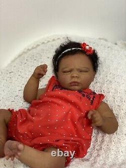 Reborn baby doll biracial summer rain asleep