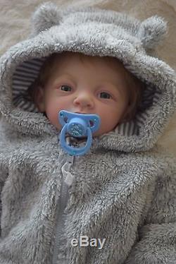 Reborn baby doll boy Max by Linde Scherer hand painted 20