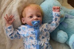 Reborn baby doll boy Max by Linde Scherer hand painted 20