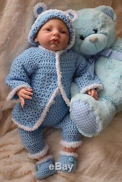 Reborn baby doll boy Max by Linde Scherer hand painted 20