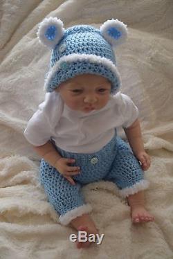 Reborn baby doll boy Max by Linde Scherer hand painted 20