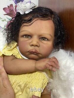 Reborn baby doll gabygail biracial hazel eyes