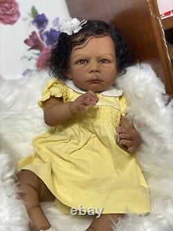 Reborn baby doll gabygail biracial hazel eyes