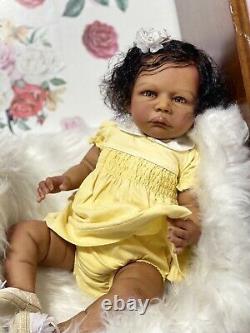 Reborn baby doll gabygail biracial hazel eyes