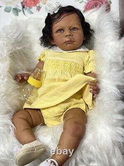 Reborn baby doll gabygail biracial hazel eyes