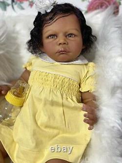 Reborn baby doll gabygail biracial hazel eyes