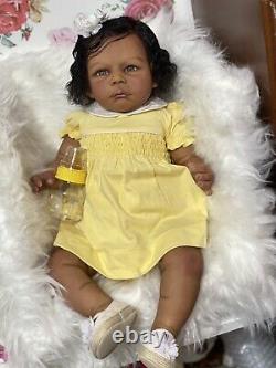 Reborn baby doll gabygail biracial hazel eyes