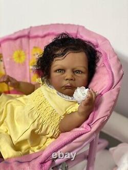 Reborn baby doll gabygail biracial hazel eyes