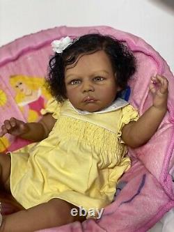 Reborn baby doll gabygail biracial hazel eyes