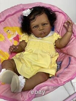 Reborn baby doll gabygail biracial hazel eyes