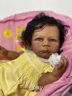 Reborn baby doll gabygail biracial hazel eyes