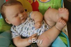 Reborn baby doll sweet newborn baby boy James with 3d skin OOAK