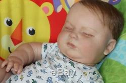 Reborn baby doll sweet newborn baby boy James with 3d skin OOAK