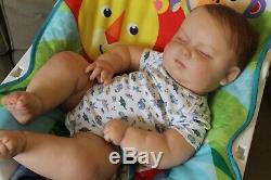 Reborn baby doll sweet newborn baby boy James with 3d skin OOAK