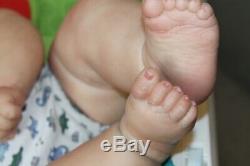 Reborn baby doll sweet newborn baby boy James with 3d skin OOAK