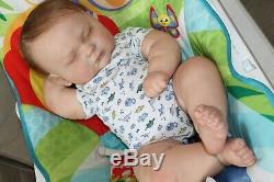 Reborn baby doll sweet newborn baby boy James with 3d skin OOAK