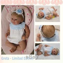 Reborn baby girl Greta by Andrea Arcello, Limited Edition Vinyl Doll ON SALE NOW