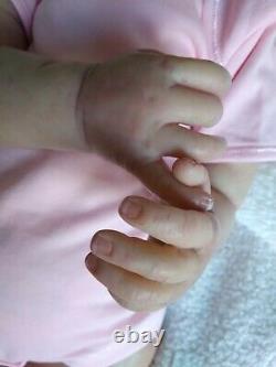 Reborn baby girl doll Tobiah by Laura Lee Eagles 23 toddler 1st edition COA