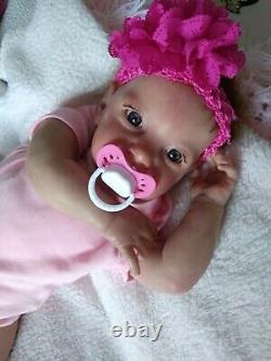 Reborn baby girl doll Tobiah by Laura Lee Eagles 23 toddler 1st edition COA