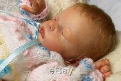 Reborn baby girl dollAnastasiaOlga AuerPEEK-A-BOO NurseryJanet Henderson