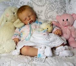 Reborn baby girl dollAnastasiaOlga AuerPEEK-A-BOO NurseryJanet Henderson