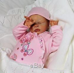 Reborn baby girl dollAnastasiaOlga AuerPEEK-A-BOO NurseryJanet Henderson