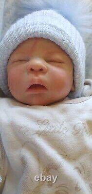 Reborn doll unisex premi baby Toby by c. Brace opened mouth cloth body baby