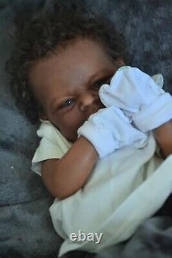 Reborn ethnic biracial Baby Doll LE ELIJAH Reborn by artist Kelly Campbell