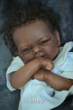 Reborn ethnic biracial Baby Doll LE ELIJAH Reborn by artist Kelly Campbell