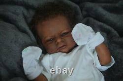 Reborn ethnic biracial Baby Doll LE ELIJAH Reborn by artist Kelly Campbell