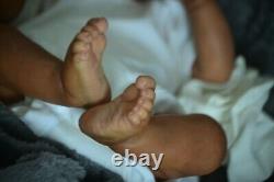 Reborn ethnic biracial Baby Doll LE ELIJAH Reborn by artist Kelly Campbell