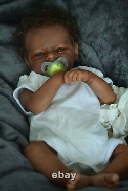 Reborn ethnic biracial Baby Doll LE ELIJAH Reborn by artist Kelly Campbell