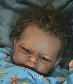 Reborn ethnic biracial Baby Doll LE ELIJAH Reborn by artist Kelly Campbell