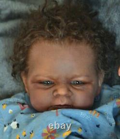 Reborn ethnic biracial Baby Doll LE ELIJAH Reborn by artist Kelly Campbell