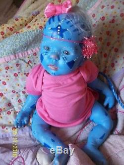 Reborn ready to ship Mythical artist baby doll Avatar Fantasy FAIRY Alien tail